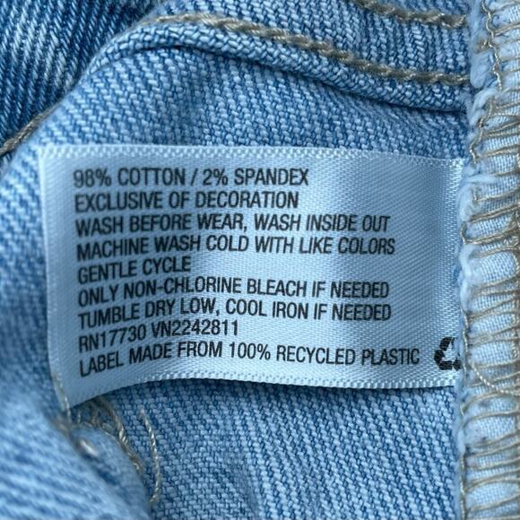 WILD FABLE COTTEGECORE LACE TRIM DENIM JEAN SHORTS JORTS LIGHT BLUE - 4 - Picture 3 of 5